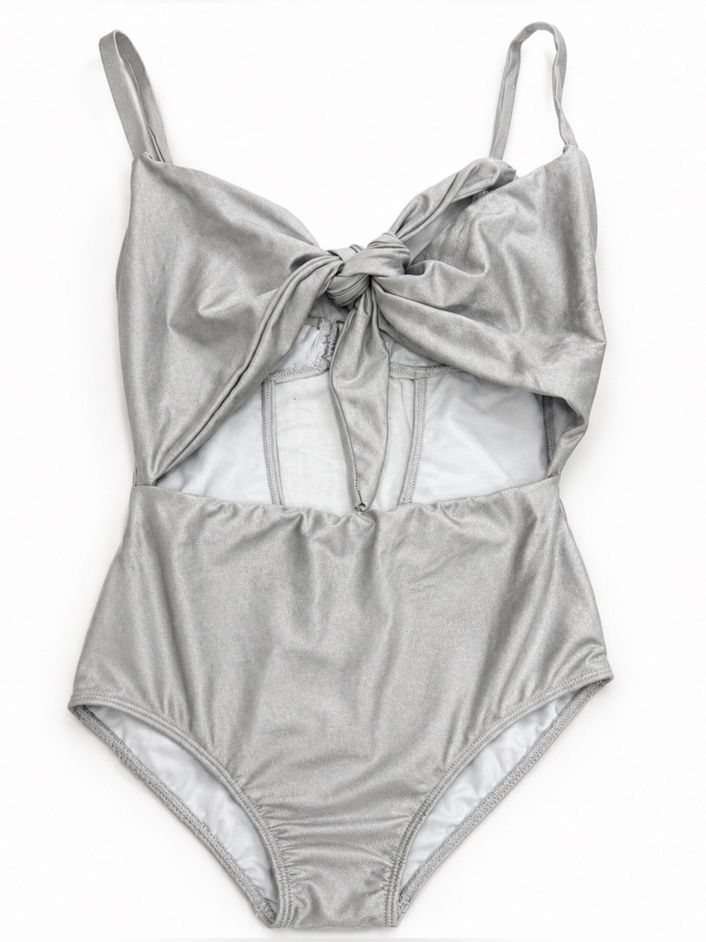 Gray swimsuit, one-piece swimsuit